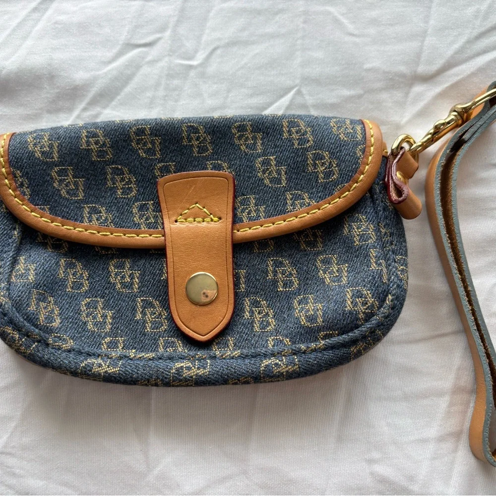 Dooney & Bourke denim Shoulder Bag with Monogram